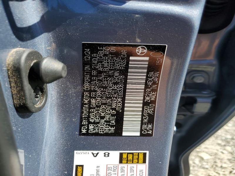 Aukcja sprzedaży 2025 Toyota Corolla, vin: JTDBCMFE6S3081078, numer aukcji: 57965696
