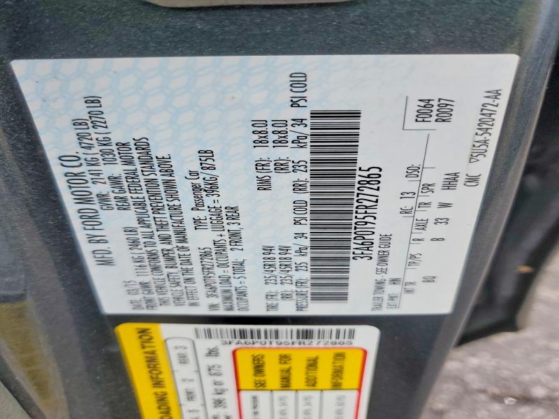 Aukcja sprzedaży 2015 Ford Fusion, vin: 3FA6P0T95FR272865, numer aukcji: 57140556