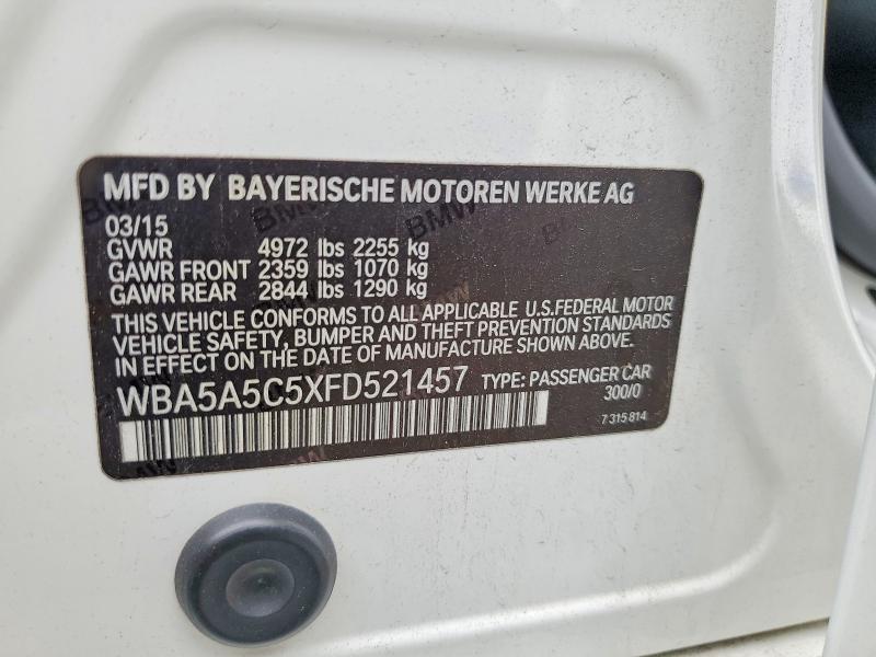 56529846 :رقم المزاد ، WBA5A5C5XFD521457 vin ، 2015 Bmw 528 مزاد بيع