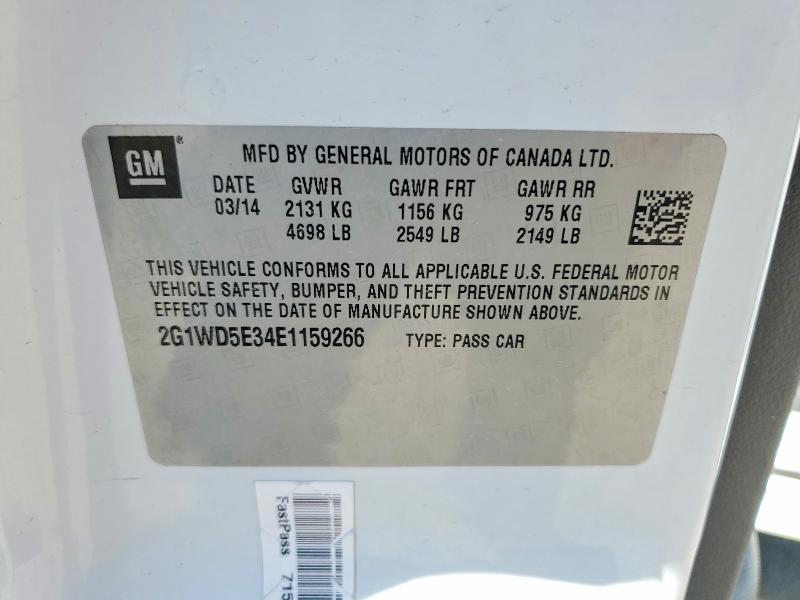 Продаж на аукціоні авто 2014 Chevrolet Impala Limited, vin: 2G1WD5E34E1159266, номер лоту: 55909256