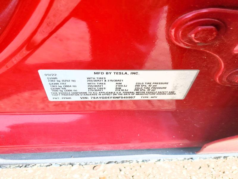 Aukcja sprzedaży 2022 Tesla Model Y, vin: 7SAYGDEF6NF545957, numer aukcji: 58208686