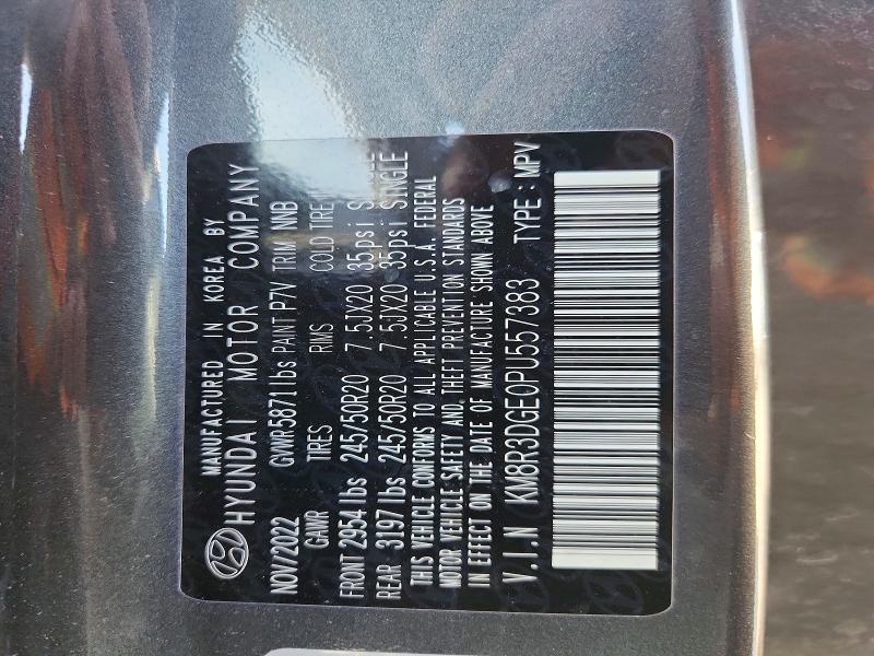 2023 Hyundai Palisade მანქანა იყიდება აუქციონზე, vin: KM8R3DGE0PU557383, აუქციონის ნომერი: 57785306