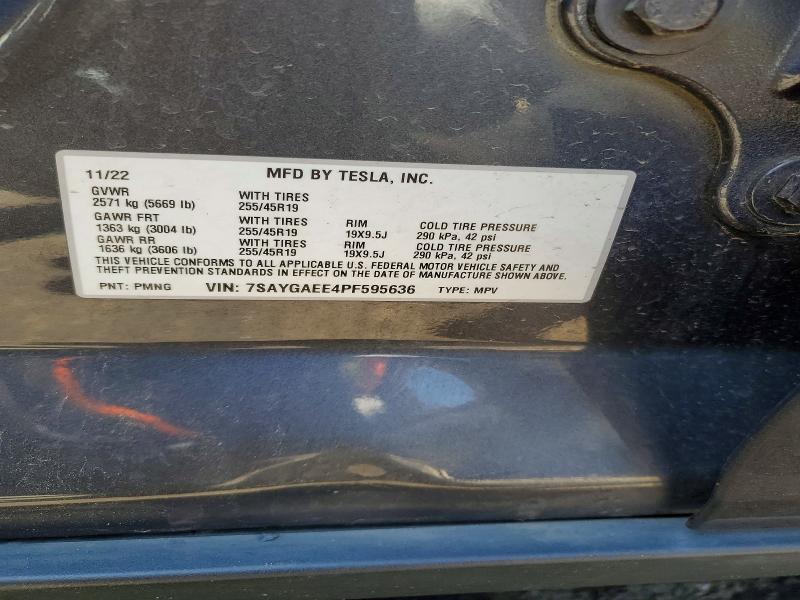 Aukcja sprzedaży 2023 Tesla Model Y, vin: 7SAYGAEE4PF595636, numer aukcji: 57183536