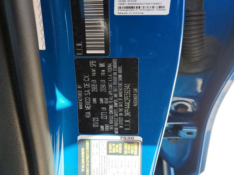 2023 Kia Forte მანქანა იყიდება აუქციონზე, vin: 3KPF44AC2PE592940, აუქციონის ნომერი: 56162226