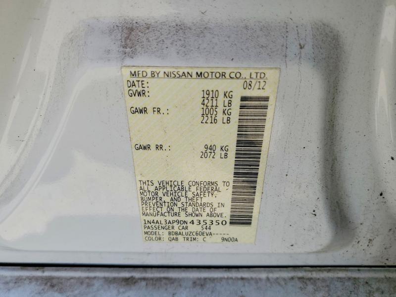 Продажа на аукционе авто 2013 Nissan Altima, vin: 1N4AL3AP9DN435350, номер лота: 55698426