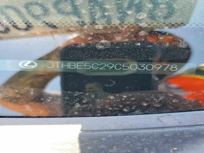 55606556 :رقم المزاد ، JTHBE5C29C5030978 vin ، 2012 Lexus Is مزاد بيع