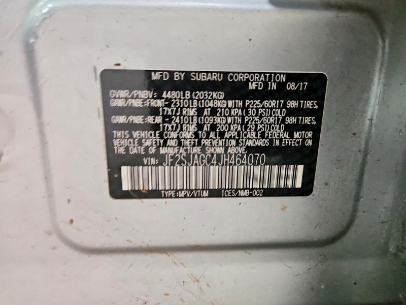 55521576 :رقم المزاد ، JF2SJAGC4JH464070 vin ، 2018 Subaru Forester مزاد بيع