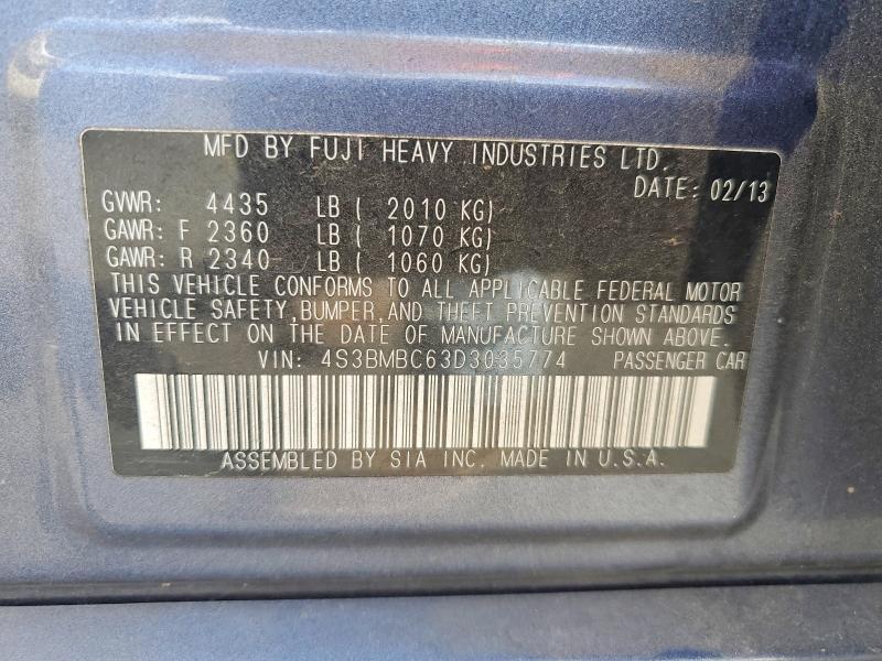 Продажа на аукционе авто 2013 Subaru Legacy, vin: 4S3BMBC63D3035774, номер лота: 85630625