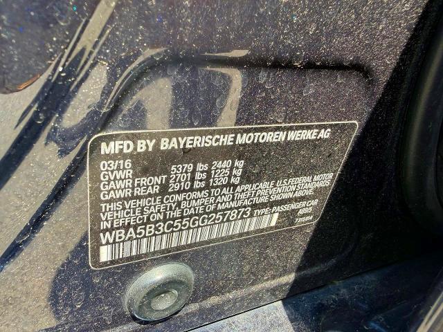Aukcja sprzedaży 2016 Bmw 535, vin: WBA5B3C55GG257873, numer aukcji: 59311786