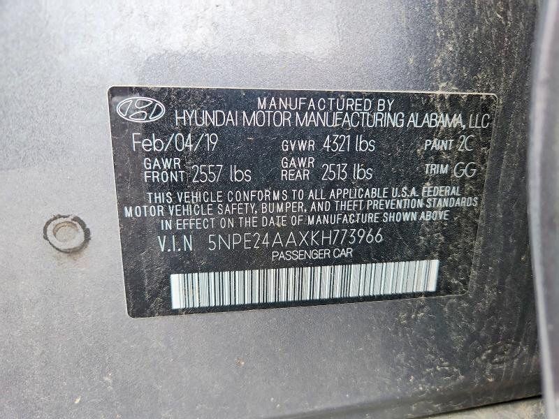Aukcja sprzedaży 2019 Hyundai Sonata, vin: 5NPE24AAXKH773966, numer aukcji: 57880336