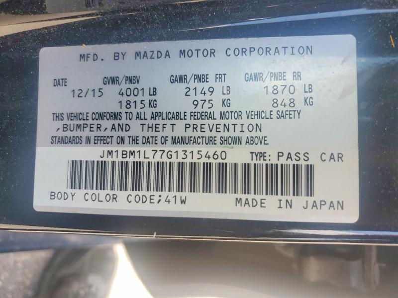 Aukcja sprzedaży 2016 Mazda 3, vin: JM1BM1L77G1315460, numer aukcji: 58177416