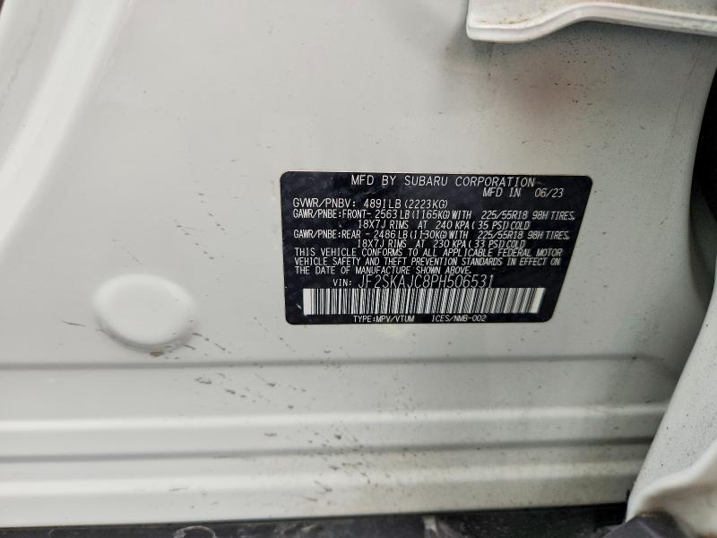 Продажа на аукционе авто 2023 Subaru Forester, vin: JF2SKAJC8PH506531, номер лота: 56607296