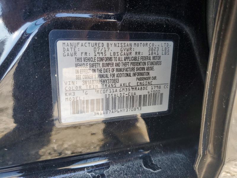 Aukcja sprzedaży 2017 Nissan Sentra, vin: 3N1AB7AP6HY370893, numer aukcji: 57511956