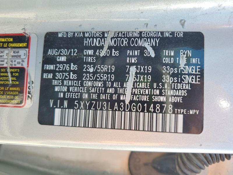 Aukcja sprzedaży 2013 Hyundai Santa Fe Sport, vin: 5XYZU3LA3DG014878, numer aukcji: 56122596