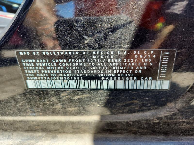 55471976 :رقم المزاد ، 3VW4T7AJ0EM301992 vin ، 2014 Volkswagen Jetta مزاد بيع