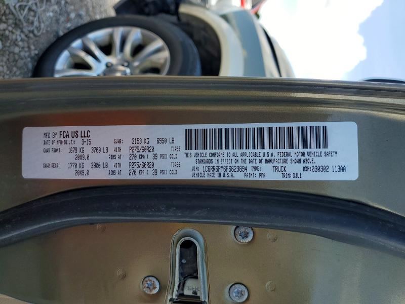 Продажа на аукционе авто 2015 Ram 1500, vin: 1C6RR6PM6FS623894, номер лота: 57512456