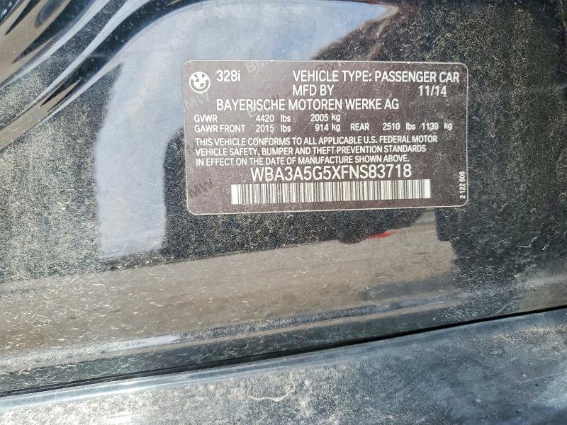 Продажа на аукционе авто 2015 Bmw 328, vin: WBA3A5G5XFNS83718, номер лота: 58296246