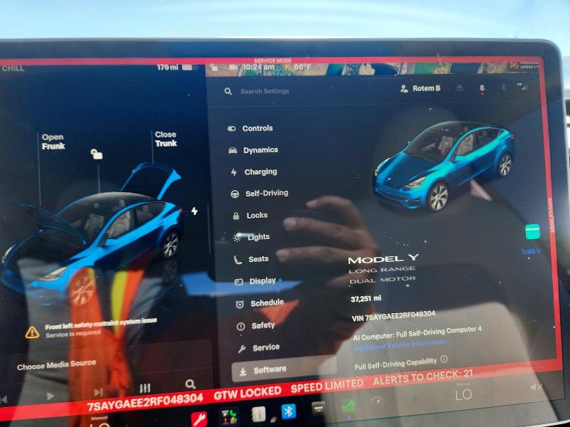 2024 Tesla Model Y მანქანა იყიდება აუქციონზე, vin: 7SAYGAEE2RF048304, აუქციონის ნომერი: 56860316