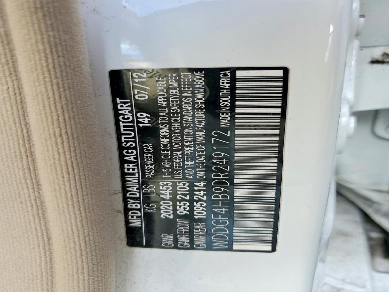 2013 Mercedes-benz C მანქანა იყიდება აუქციონზე, vin: WDDGF4HB9DR249172, აუქციონის ნომერი: 56810826