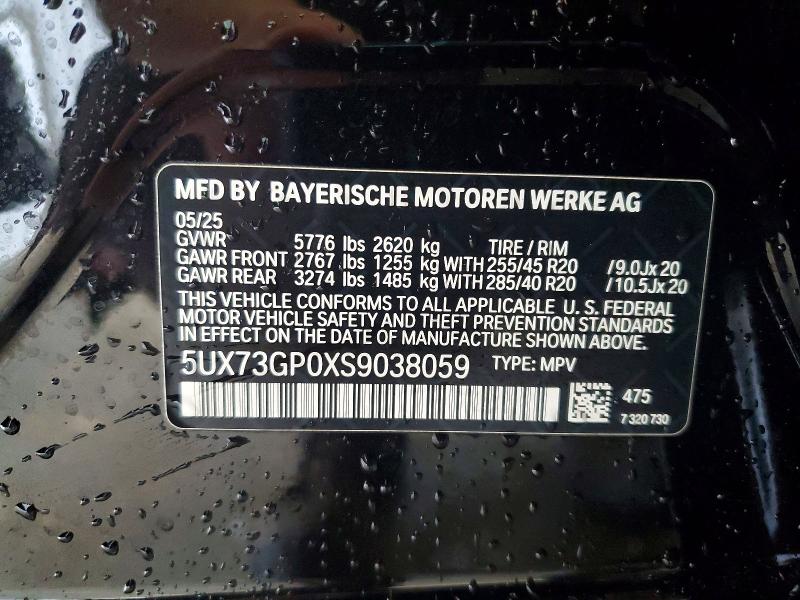 Продаж на аукціоні авто 2025 Bmw X3, vin: 5UX73GP0XS9038059, номер лоту: 58814316