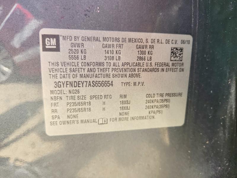 Aukcja sprzedaży 2010 Cadillac Srx, vin: 3GYFNDEY7AS656654, numer aukcji: 57153026