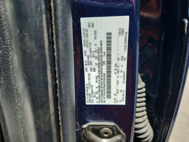 Продажа на аукционе авто 2016 Ford F150, vin: 1FTEW1EP9GFD30100, номер лота: 58579576