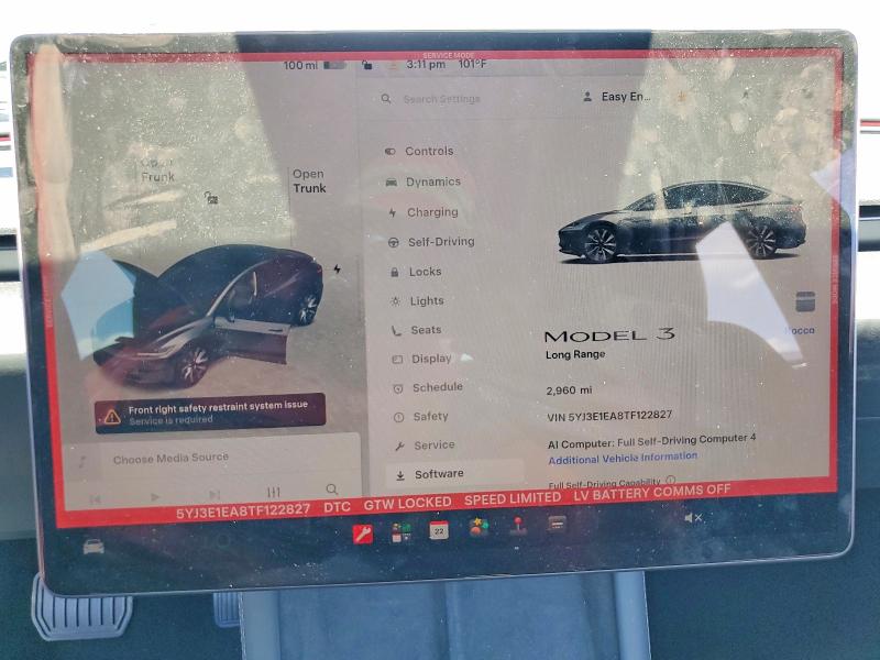 Продаж на аукціоні авто 2026 Tesla Model 3, vin: 5YJ3E1EA8TF122827, номер лоту: 58262626