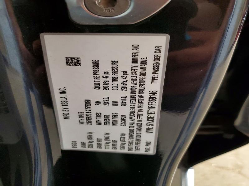 55543566 :رقم المزاد ، 5YJ3E1ET1RF869146 vin ، 2024 Tesla Model 3 مزاد بيع