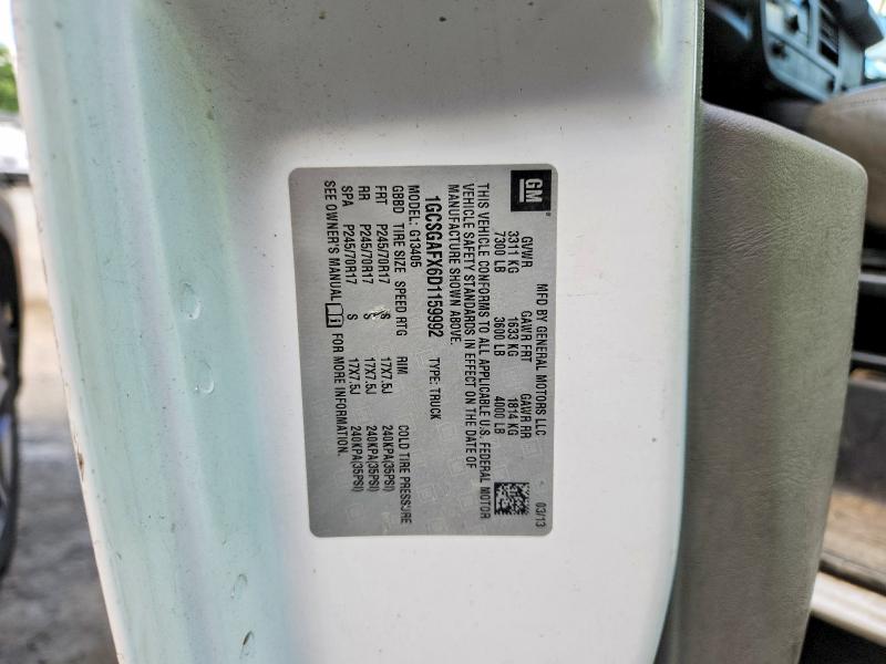 2013 Chevrolet Express G1500 მანქანა იყიდება აუქციონზე, vin: 1GCSGAFX6D1159992, აუქციონის ნომერი: 56568516