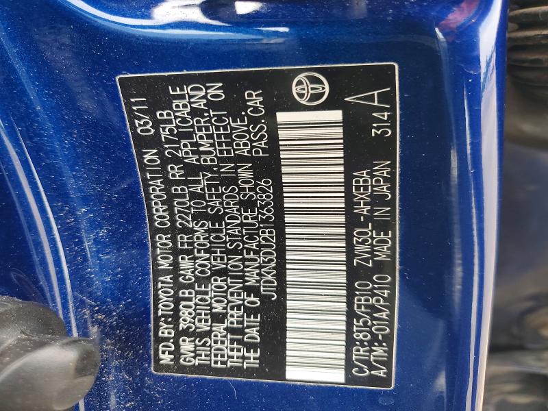 Продажа на аукционе авто 2011 Toyt Prius, vin: JTDKN3DU2B1363826, номер лота: 56672456