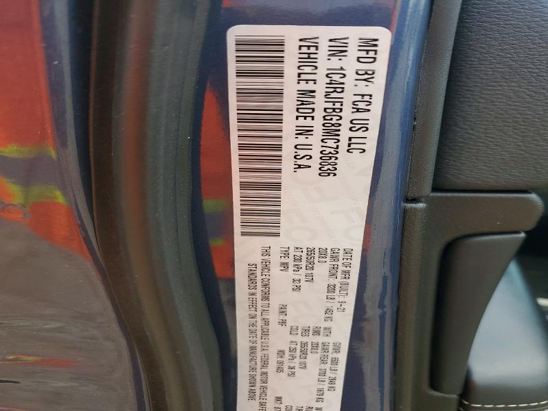 Продажа на аукционе авто 2021 Jeep Grand Cherokee, vin: 1C4RJFBG8MC736836, номер лота: 55594066