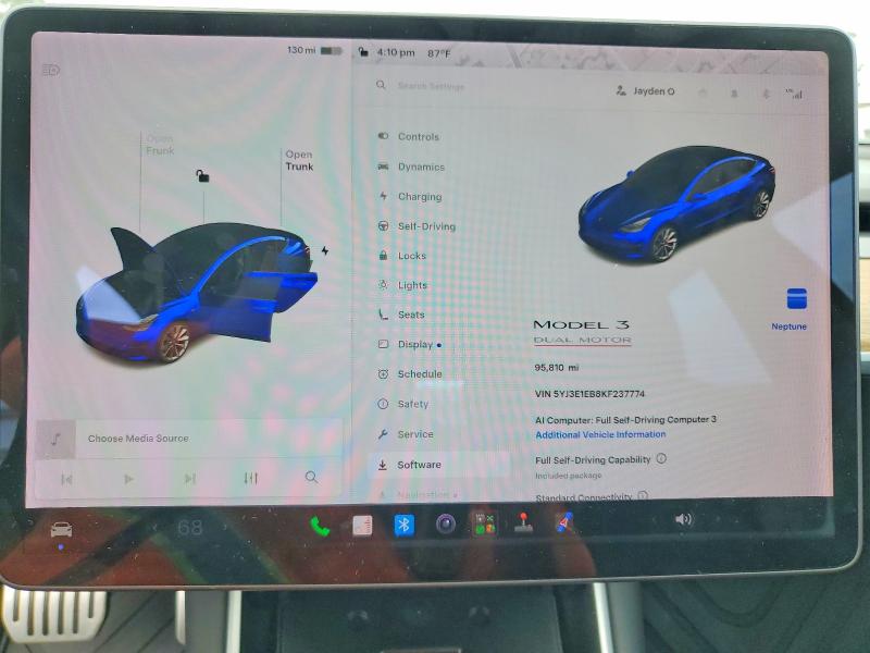 Продаж на аукціоні авто 2019 Tesla Model 3, vin: 5YJ3E1EB8KF237774, номер лоту: 56718356