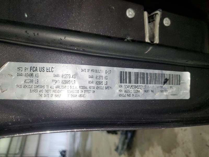 2017 Jeep Cherokee მანქანა იყიდება აუქციონზე, vin: 1C4PJMCS8HD227117, აუქციონის ნომერი: 56145276