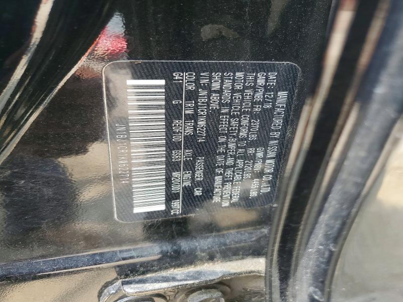 58742796 :رقم المزاد ، JN1BJ1CR1KW622714 vin ، 2019 Nissan Rogue Sport مزاد بيع