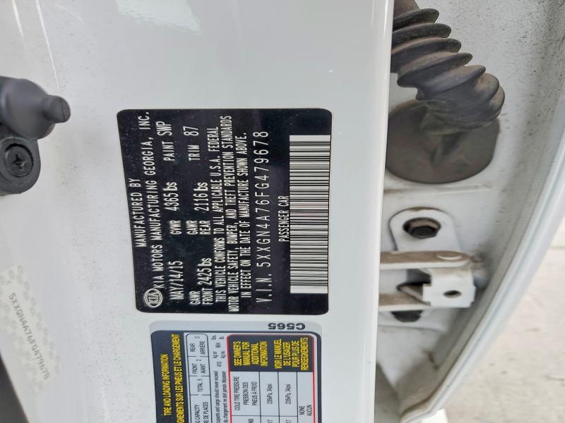 Aukcja sprzedaży 2015 Kia Optima, vin: 5XXGN4A76FG479678, numer aukcji: 56190106