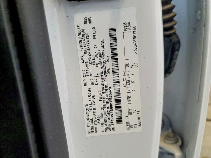 Продаж на аукціоні авто 2019 Ford F250, vin: 1FT7W2B68KEE35929, номер лоту: 56276646