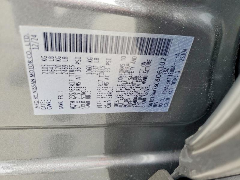 Aukcja sprzedaży 2025 Nissan Rogue, vin: 5N1BT3AA7SC806102, numer aukcji: 56026186