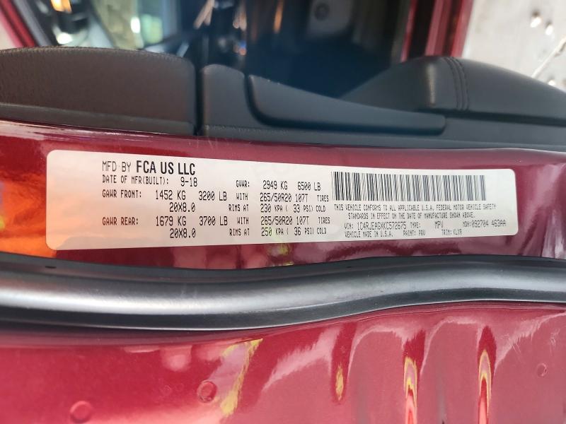 Продаж на аукціоні авто 2019 Jeep Grand Cherokee, vin: 1C4RJEAGXKC572675, номер лоту: 56237796