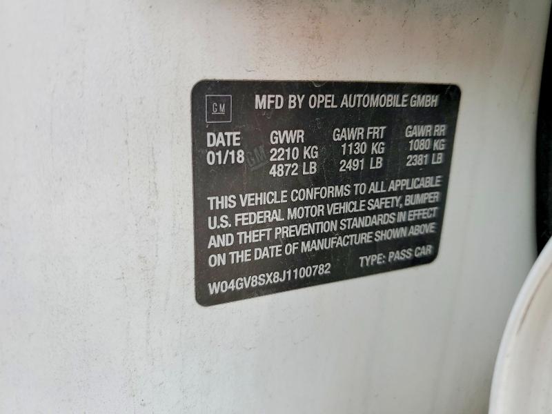 Продаж на аукціоні авто 2018 Buick Regal Tourx, vin: W04GV8SX8J1100782, номер лоту: 56592216