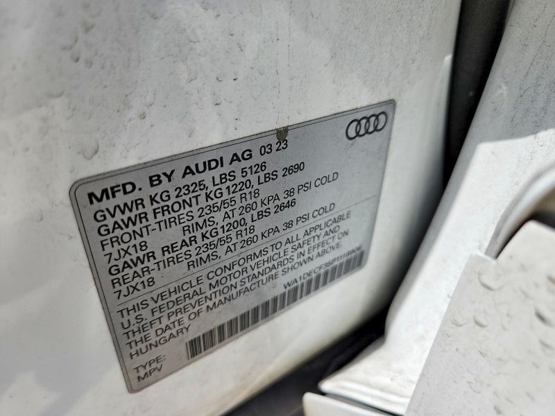 Продажа на аукционе авто 2023 Audi Q3, vin: WA1DECF35P1118906, номер лота: 55644246