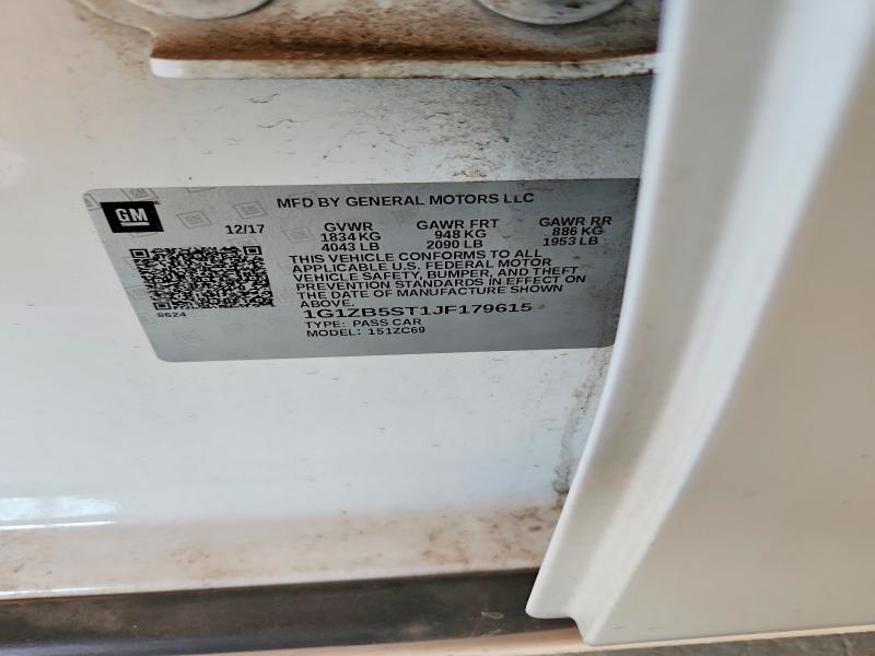 58058736 :رقم المزاد ، 1G1ZB5ST1JF179615 vin ، 2018 Chevrolet Malibu مزاد بيع