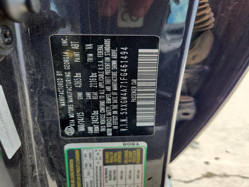 Auction sale of the 2015 Kia Optima, vin: 5XXGM4A71FG461494, lot number: 56647656
