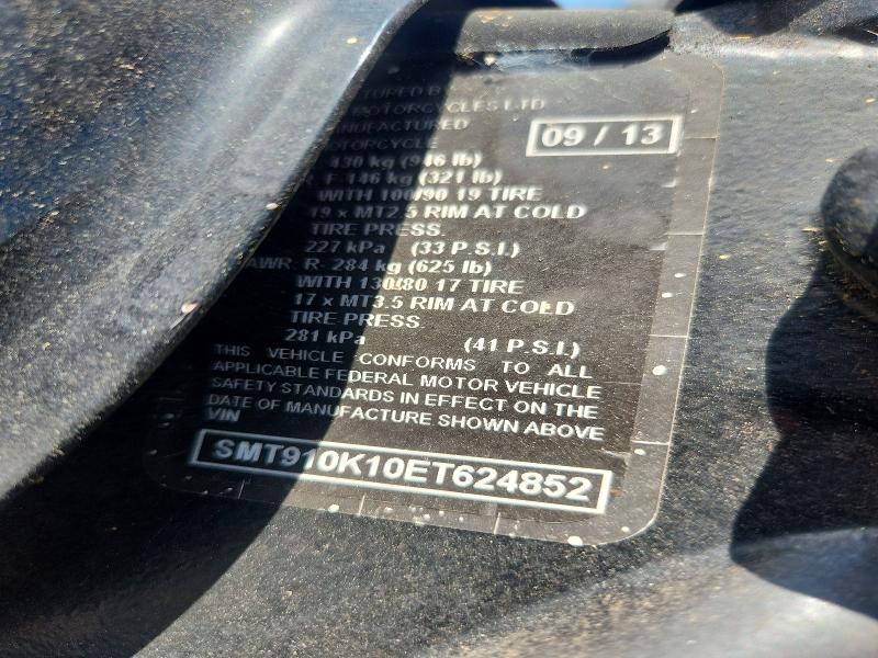 2014 Triumph Motorcycle Bonneville მანქანა იყიდება აუქციონზე, vin: SMT910K10ET624852, აუქციონის ნომერი: 59105486