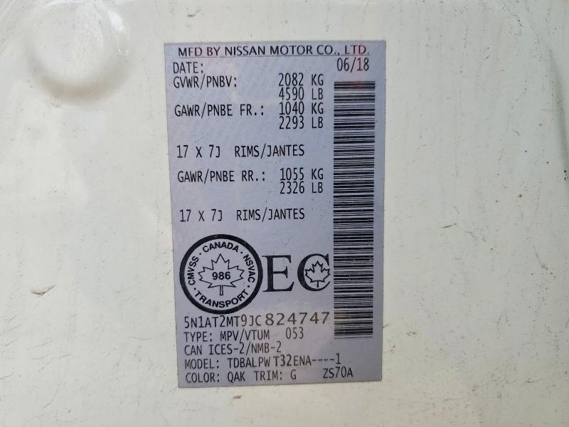 Aukcja sprzedaży 2018 Nissan Rogue, vin: 5N1AT2MT9JC824747, numer aukcji: 55768996