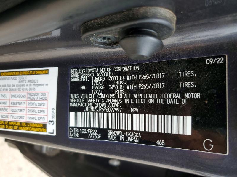 55540966 :رقم المزاد ، JTEMU5JR6P6097997 vin ، 2023 Toyota 4runner مزاد بيع