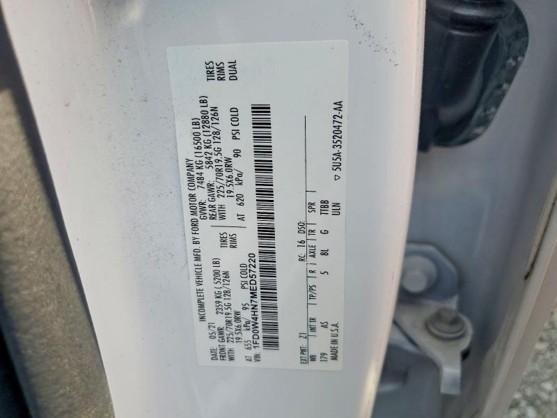 Aukcja sprzedaży 2021 Ford F450, vin: 1FD0W4HN7MED57220, numer aukcji: 54445006