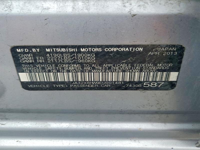 Aukcja sprzedaży 2014 Mitsubishi Lancer, vin: JA32X8HW9EU001481, numer aukcji: 57848296