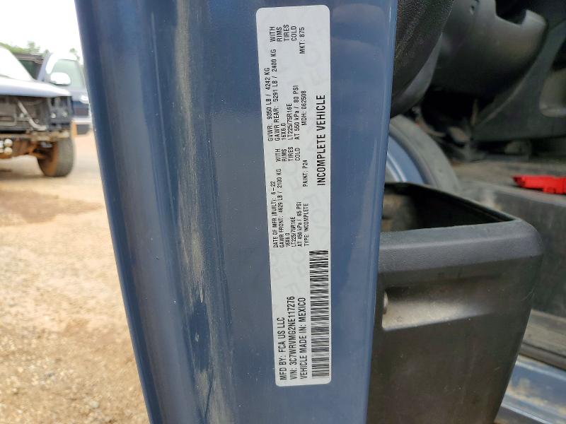 Aukcja sprzedaży 2022 Ram Promaster 3500, vin: 3C7WRVMG2NE117276, numer aukcji: 56218676