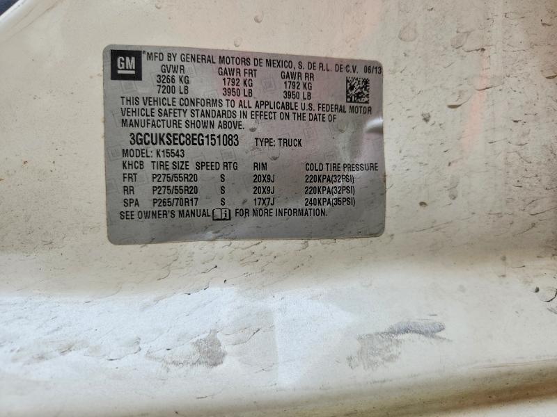 2014 Chevrolet Silverado მანქანა იყიდება აუქციონზე, vin: 3GCUKSEC8EG151083, აუქციონის ნომერი: 56931666