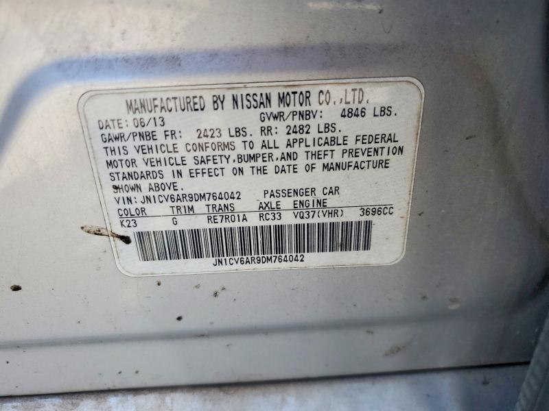 57718876 :رقم المزاد ، JN1CV6AR9DM764042 vin ، 2013 Infiniti G37 Sedan مزاد بيع